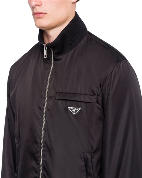 mens black prada nylon jacket quilted lining|Prada Re.